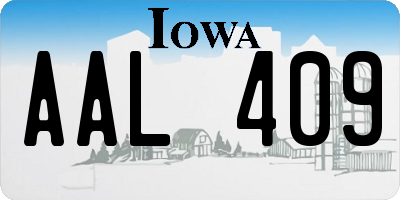 IA license plate AAL409