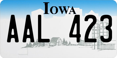 IA license plate AAL423