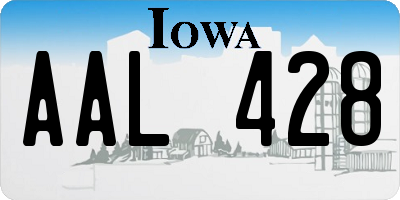 IA license plate AAL428