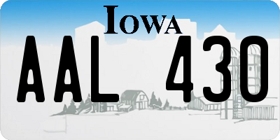 IA license plate AAL430