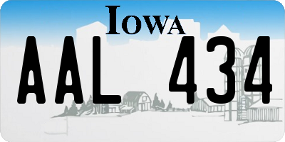 IA license plate AAL434