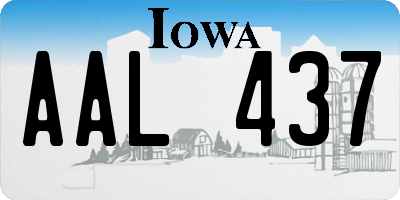 IA license plate AAL437