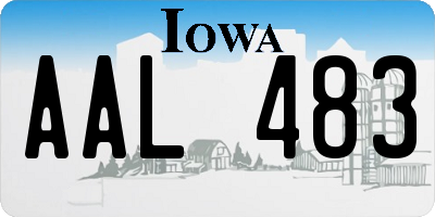 IA license plate AAL483