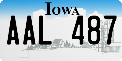 IA license plate AAL487