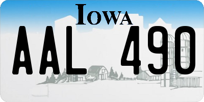 IA license plate AAL490