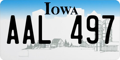 IA license plate AAL497