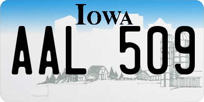 IA license plate AAL509