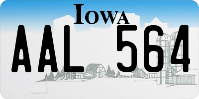 IA license plate AAL564