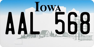 IA license plate AAL568