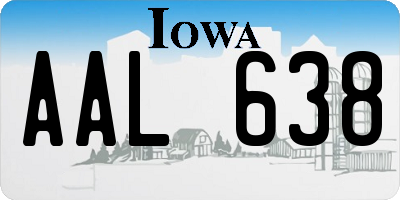 IA license plate AAL638