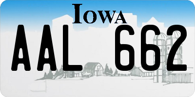 IA license plate AAL662