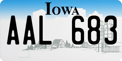 IA license plate AAL683