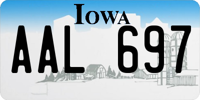 IA license plate AAL697