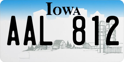 IA license plate AAL812