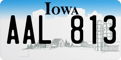 IA license plate AAL813