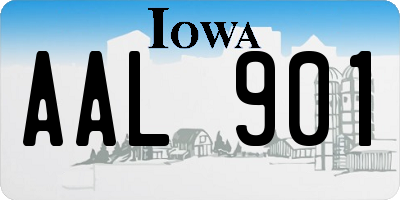 IA license plate AAL901