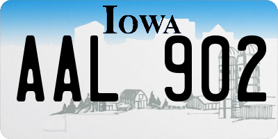 IA license plate AAL902