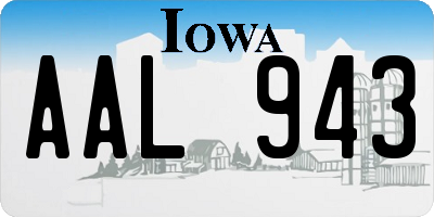 IA license plate AAL943