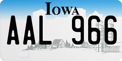 IA license plate AAL966