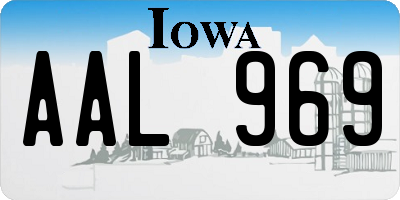 IA license plate AAL969