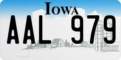 IA license plate AAL979