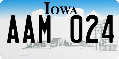 IA license plate AAM024