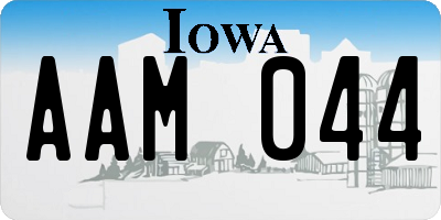 IA license plate AAM044