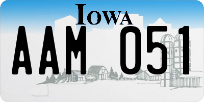 IA license plate AAM051