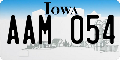 IA license plate AAM054