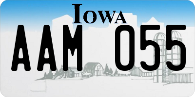 IA license plate AAM055