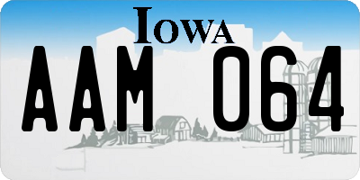 IA license plate AAM064