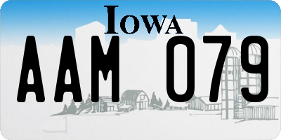 IA license plate AAM079