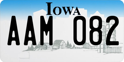 IA license plate AAM082