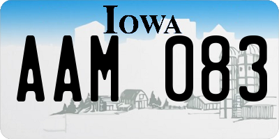 IA license plate AAM083