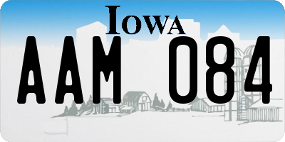 IA license plate AAM084