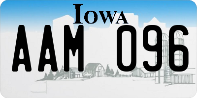 IA license plate AAM096