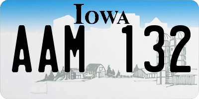 IA license plate AAM132