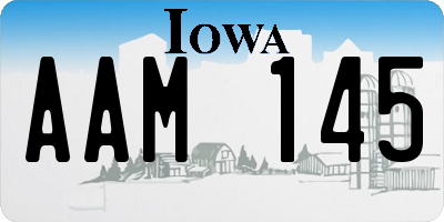 IA license plate AAM145
