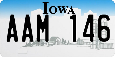IA license plate AAM146