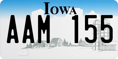 IA license plate AAM155