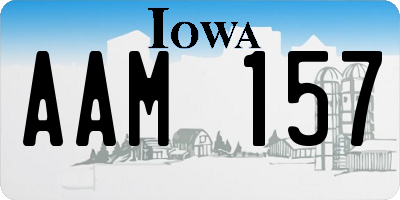 IA license plate AAM157