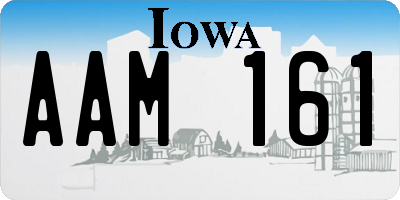 IA license plate AAM161