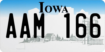 IA license plate AAM166