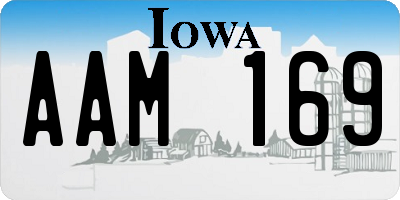 IA license plate AAM169