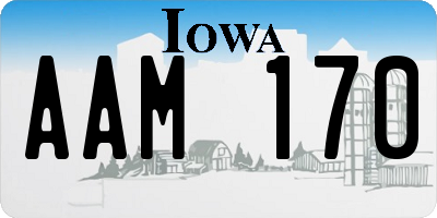 IA license plate AAM170