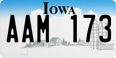 IA license plate AAM173
