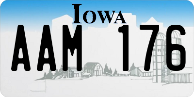 IA license plate AAM176