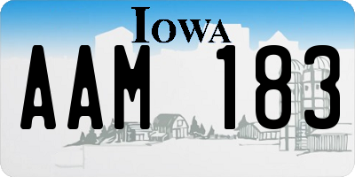 IA license plate AAM183