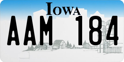 IA license plate AAM184