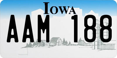 IA license plate AAM188
